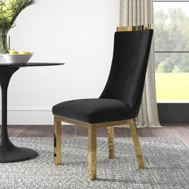 Single velvet best sale dining chair